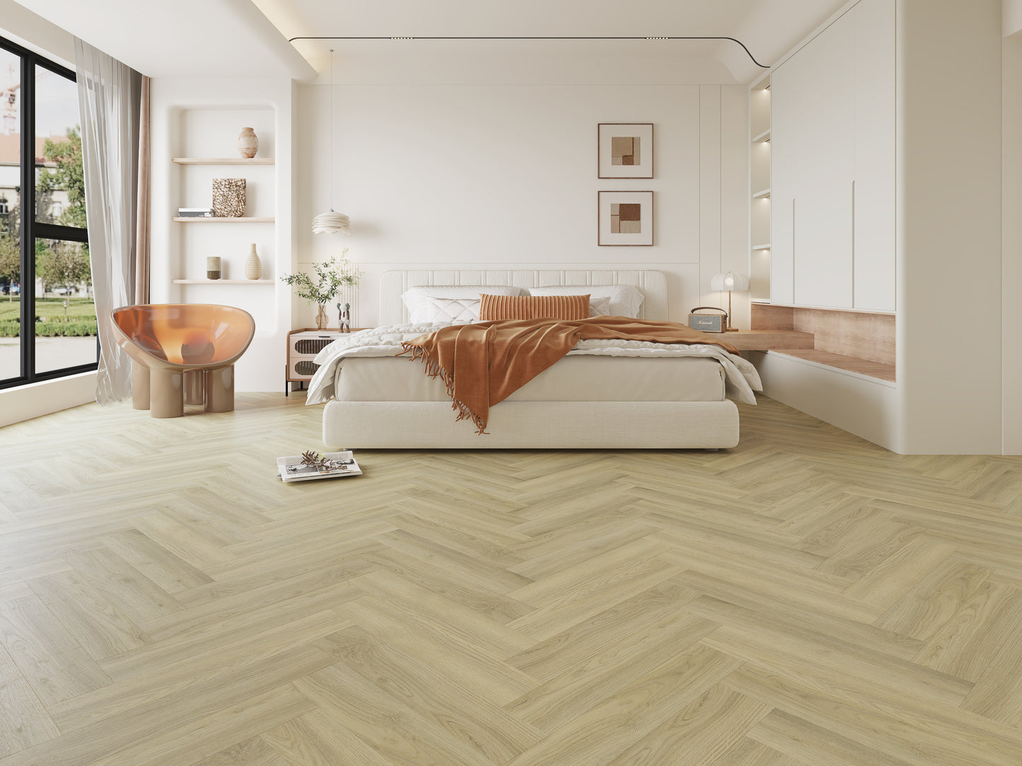 Riverhill Floors Elegant SPC Hybrid Herringbone Planks, 9.5mm