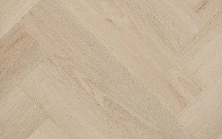 Australian Select Timbers Empress Herringbone Hybrid Flooring 9mm Mist Swatch