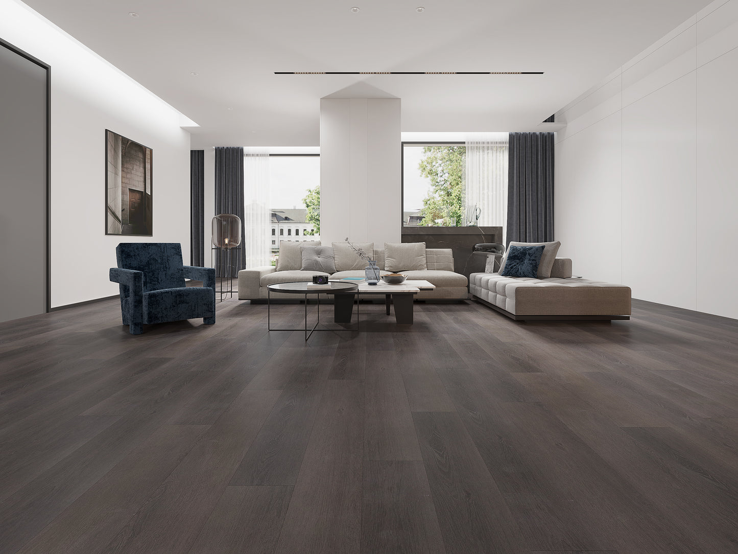Riverhill Floors  Elegant Hybrid Charcoal 6.5mm (2.24m2/box)