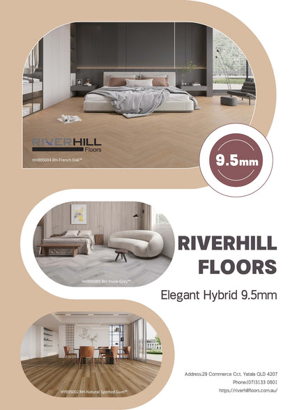 Riverhill Floors Elegant SPC Hybrid Herringbone Planks, 9.5mm