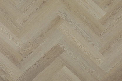 Topdeck Belle Vie Herringbone 7mm Bellevue Avenue Hybrid Flooring Swatch