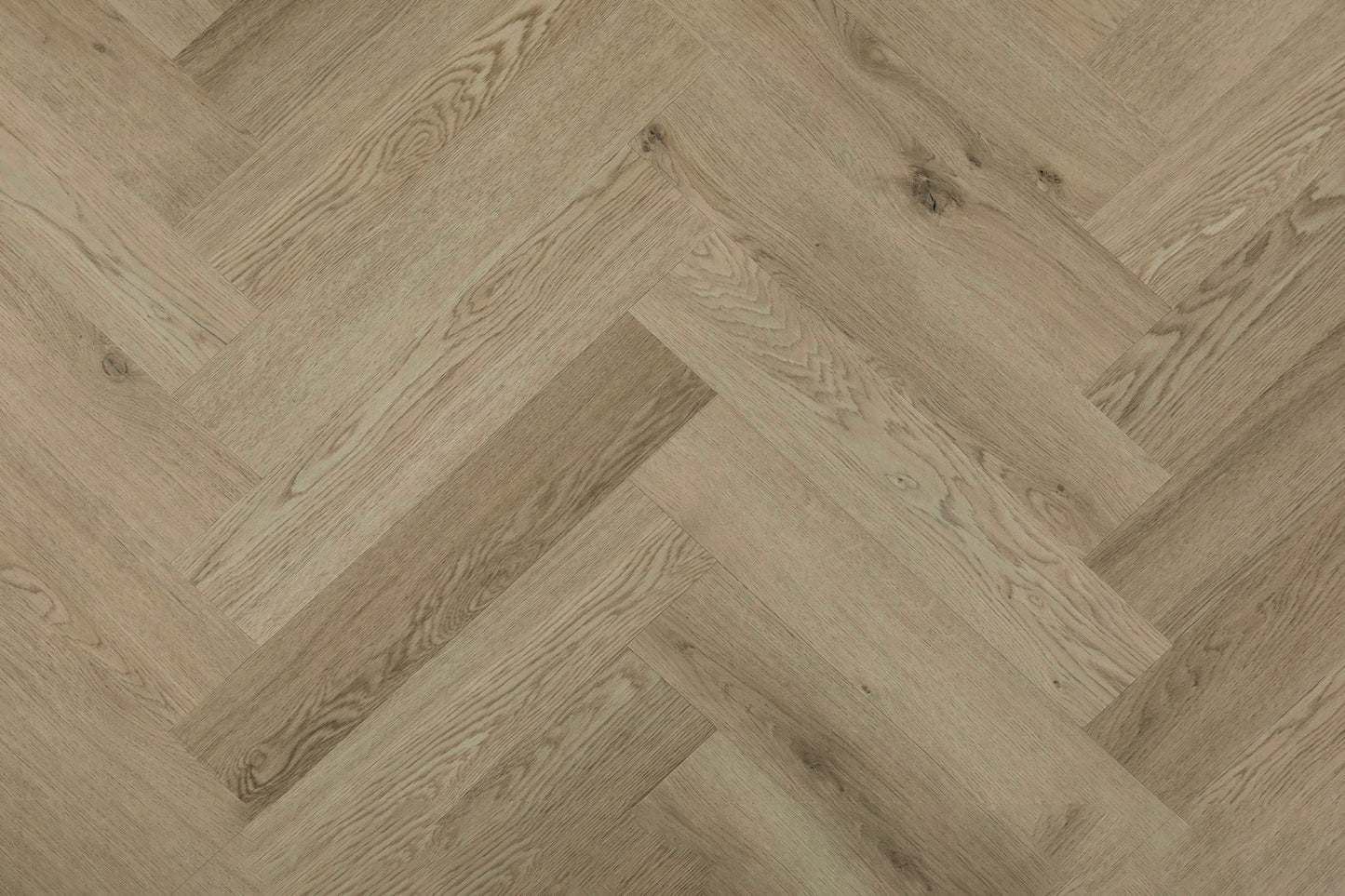 Topdeck Belle Vie Herringbone 7mm Cayman Oak Hybrid Flooring swatch