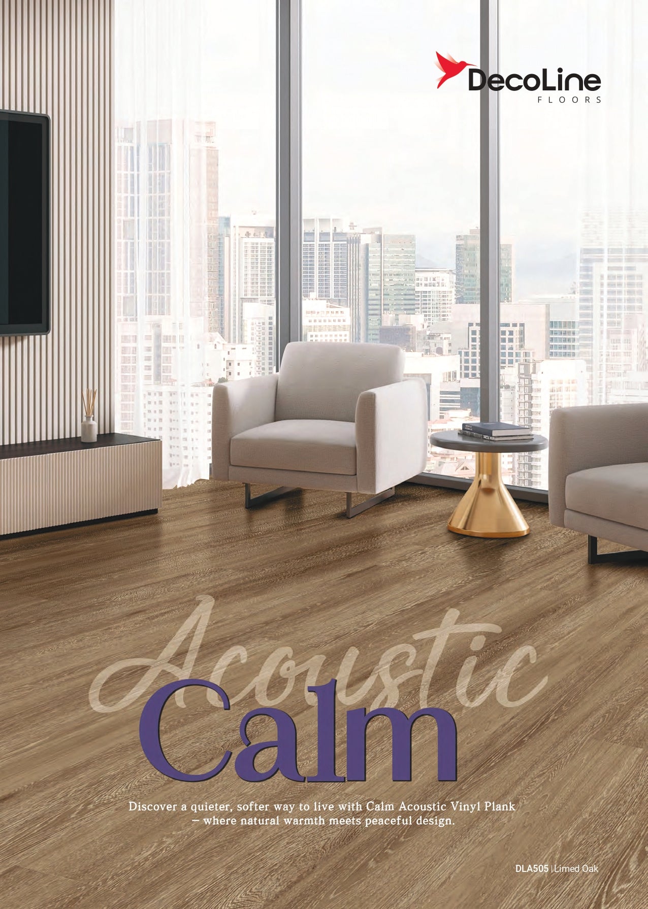Decoline Luxury Vinyl Plank Calm Acoustic 5mm