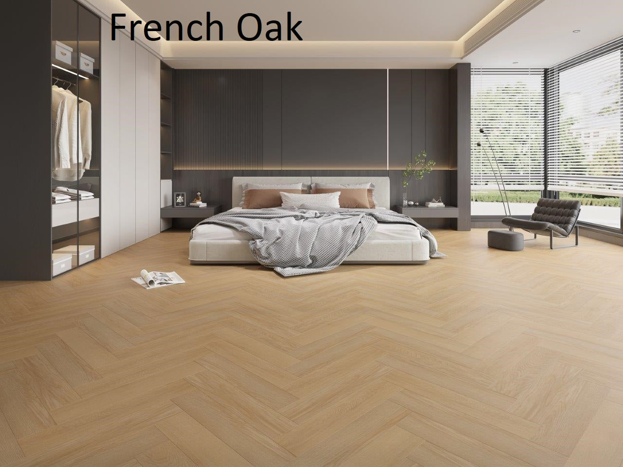 Riverhill Floors Elegant SPC Hybrid Herringbone Planks, 9.5mm