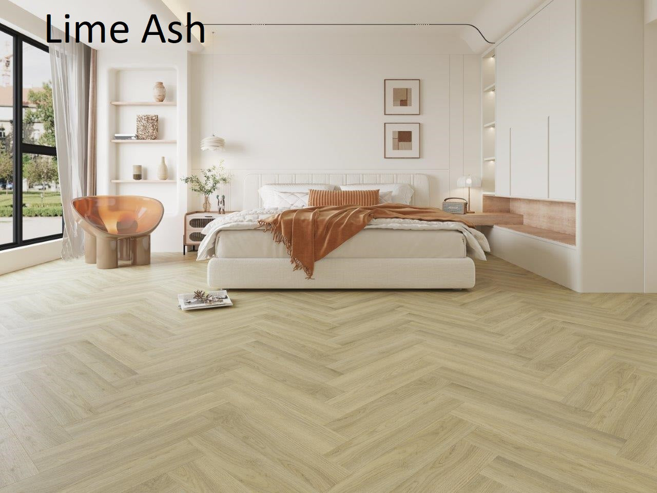 Riverhill Floors Elegant SPC Hybrid Herringbone Planks, 9.5mm