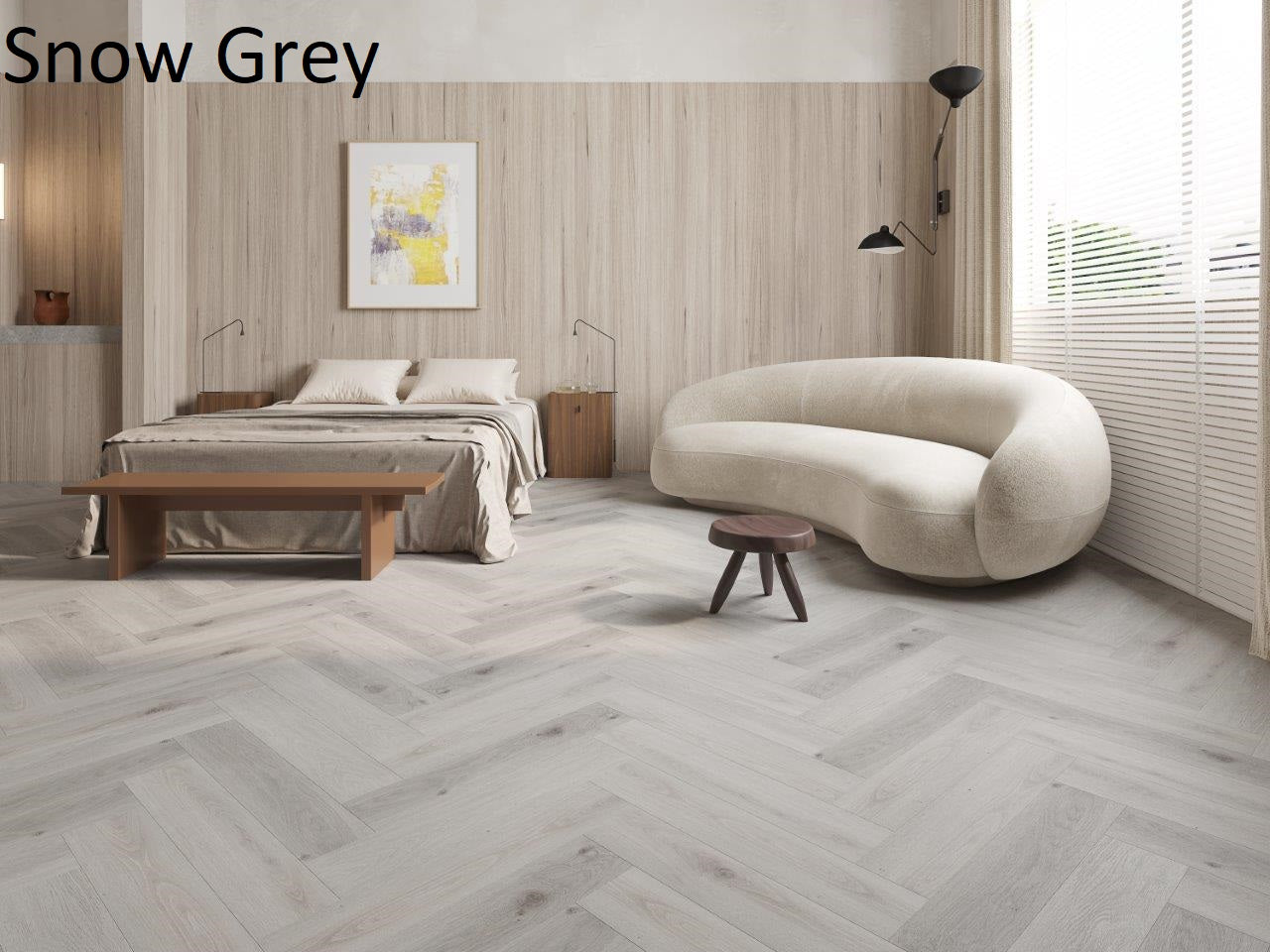 Riverhill Floors Elegant SPC Hybrid Herringbone Planks, 9.5mm