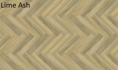 Riverhill Elegant SPC Hybrid Herringbone 9.5mm – Lime Ash Swatch