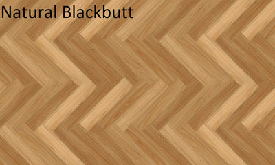 Riverhill Elegant SPC Hybrid Herringbone 9.5mm – Natural Blackbutt Swatch