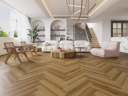Riverhill Floors Elegant SPC Hybrid Herringbone Planks, 9.5mm