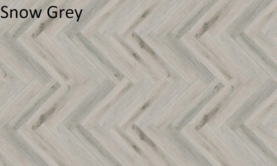 Riverhill Elegant SPC Hybrid Herringbone 9.5mm – Snow Grey Swatch