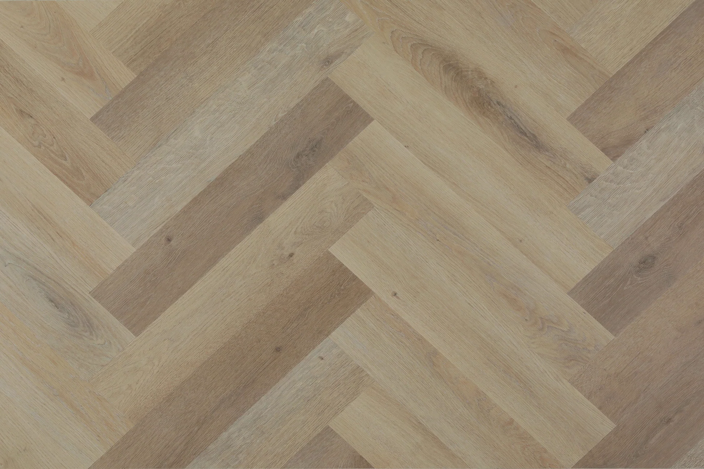 Topdeck Belle Vie Herringbone 7mm Lake View Oak Hybrid Flooring Swatch