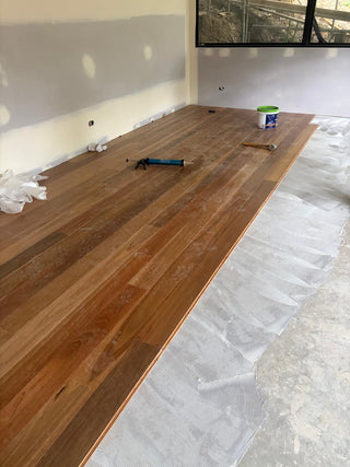 Job 3830 Ocean Shores Engineered Timber Installation - flooring installation in progress
