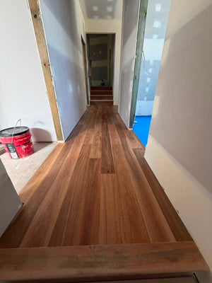 Job 3830 Ocean Shores Engineered Timber Installation — completed flooring installation