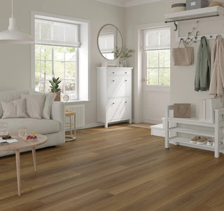 ArtiFloor Evolution Premium Generation Hybrid Flooring 9.5mm Natural Spotted Gum Setting