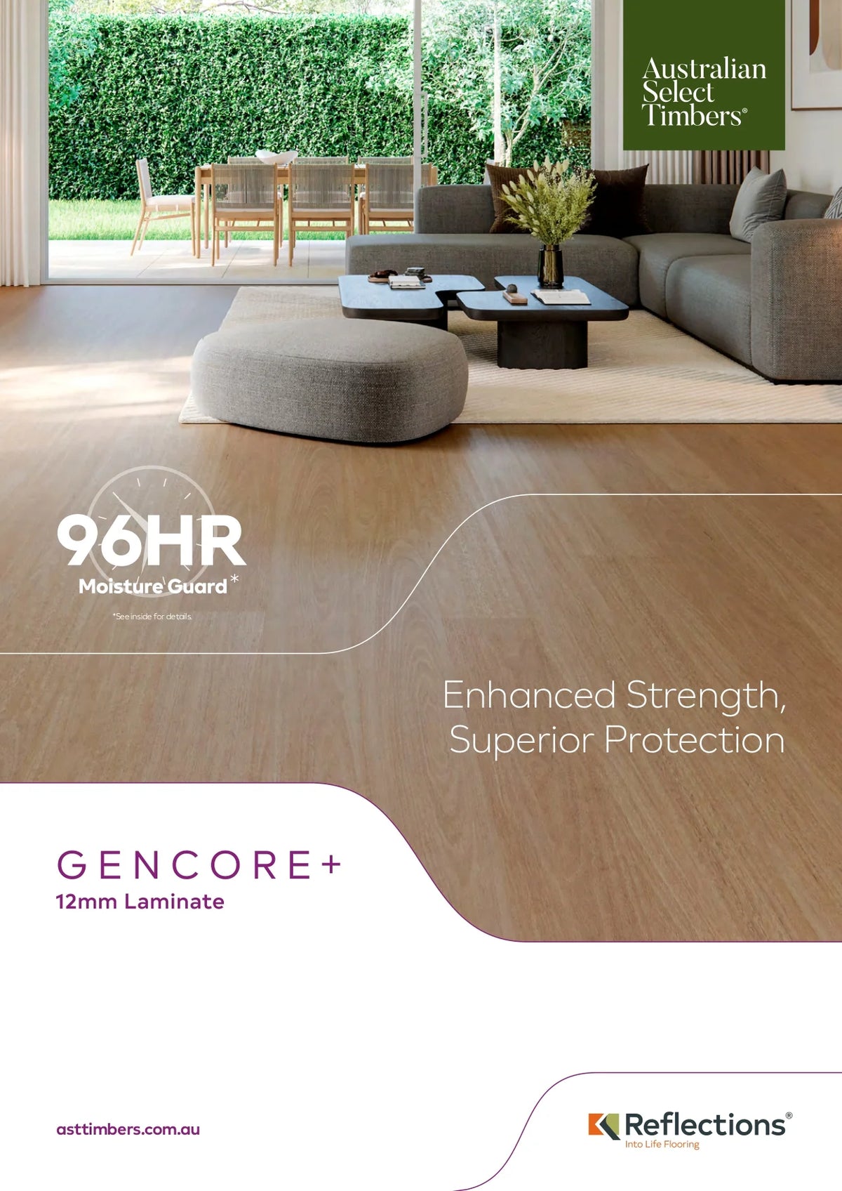 Australian Select Timbers Reflections GenCore+ Laminate Flooring 12mm