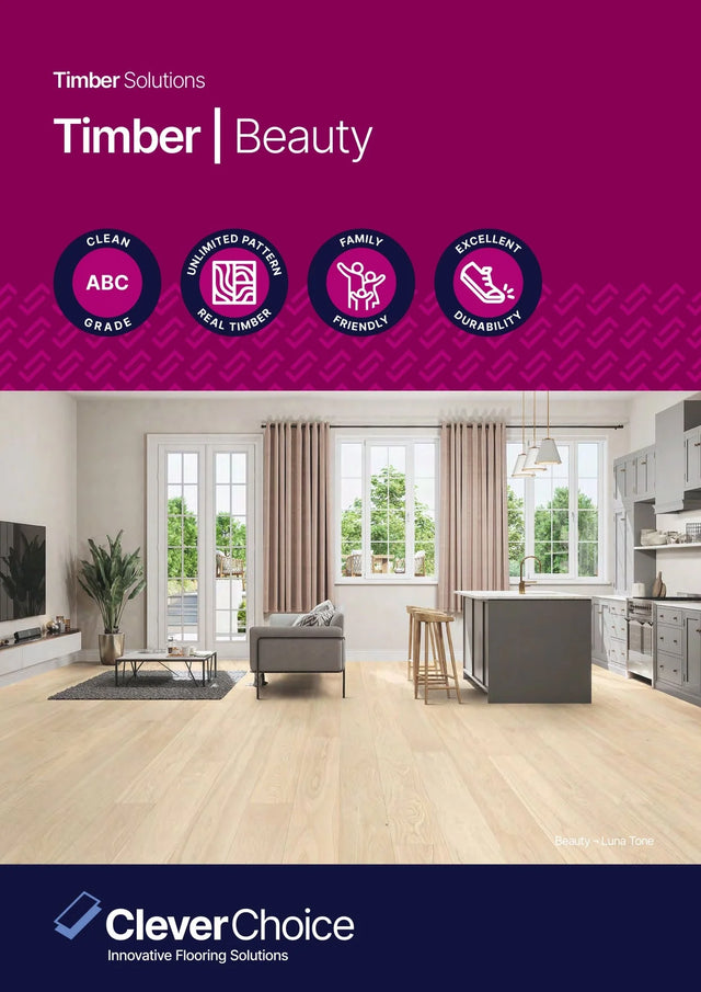 Clever Choice Beauty Engineered Timber Flooring T&G 14/2mm Brochure Cover