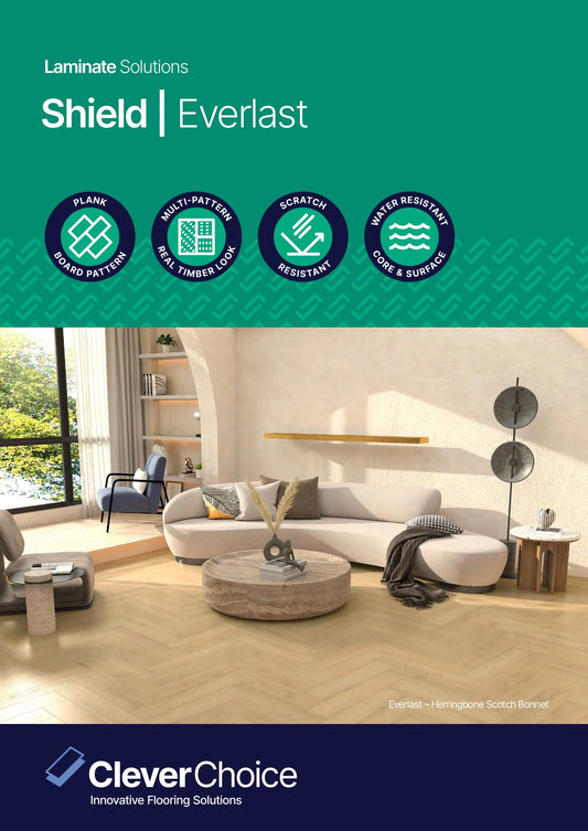 Clever Choice Shield Everlast Laminate Flooring 10mm brochure cover