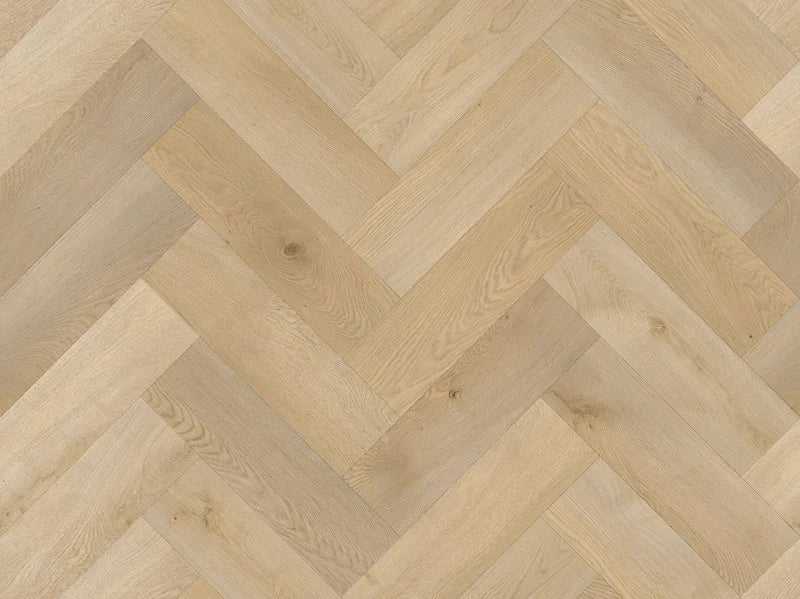 Elsa Herringbone Luxury Vinyl Plank Flooring 2.5mm Champagne Oak Swatch