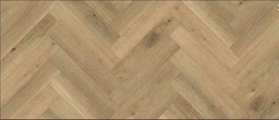 Elsa Herringbone Luxury Vinyl Plank Flooring 2.5mm Natural Oak Swatch