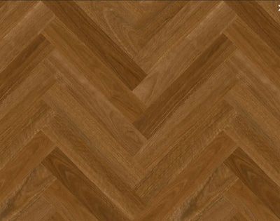 Elsa Herringbone Luxury Vinyl Plank Flooring 2.5mm Queensland Spotted Gum Swatch