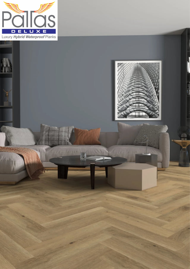 Pallas Deluxe Herringbone Hybrid Flooring 7.5mm Featured Image