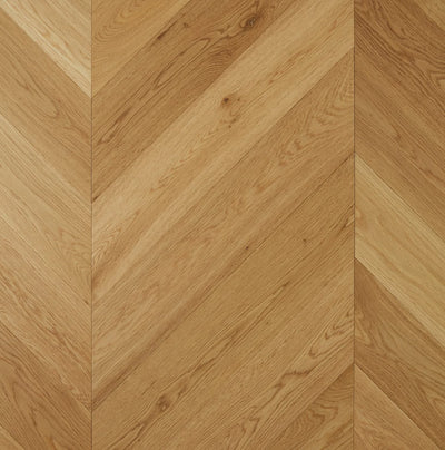 Preference De Marque Oak Chevron Engineered Timber Flooring 15/4mm 120mm Latte Swatch
