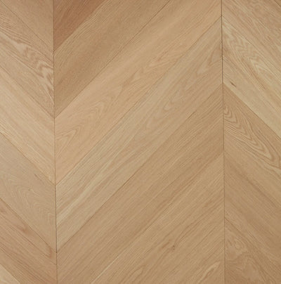 Preference De Marque Oak Chevron Engineered Timber Flooring 15/4mm 120mm Pure Natural Swatch
