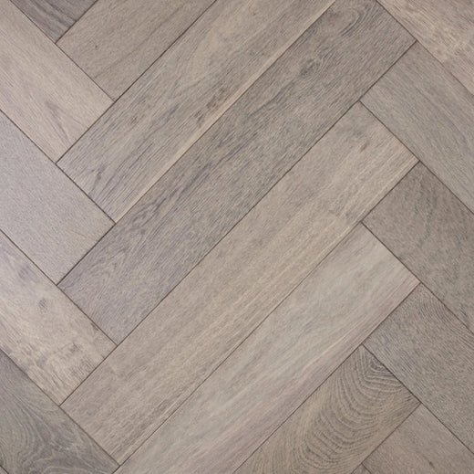 Preference De Marque Oak Herringbone Engineered Timber Flooring 15/4mm 120mm Storm Swatch