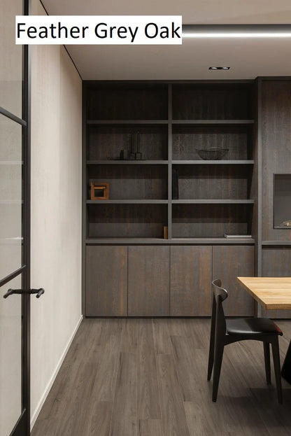Premium Floors Clix Plus Laminate Flooring 8mm - Feather Grey Oak room setting