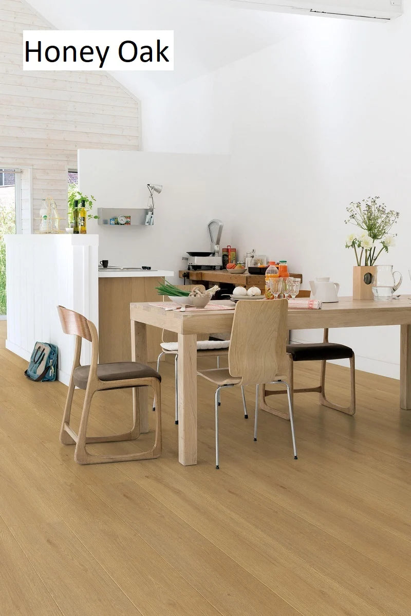 Premium Floors Clix Plus Laminate Flooring 8mm - Honey Oak room setting