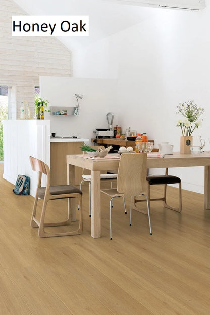 Premium Floors Clix Plus Laminate Flooring 8mm - Honey Oak room setting