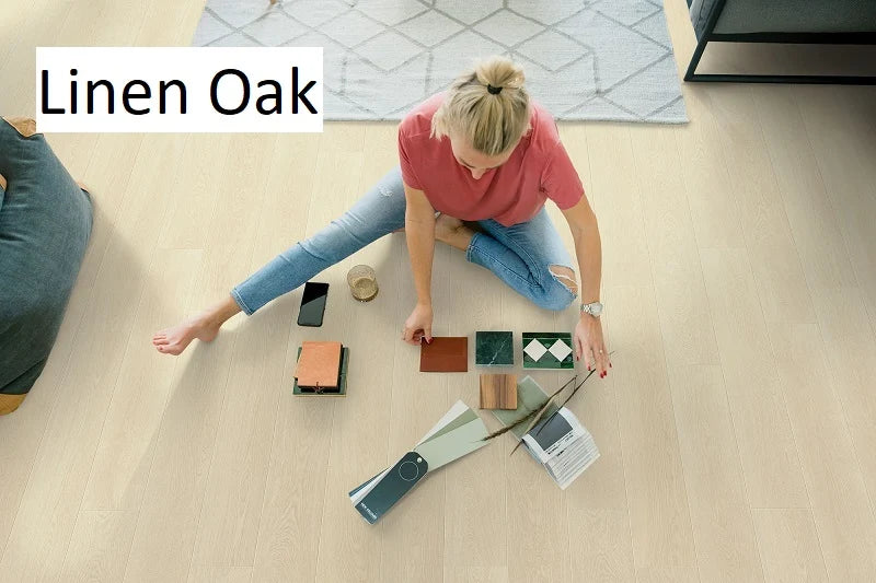 Premium Floors Clix Plus Laminate Flooring 8mm - Linen Oak room setting