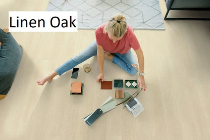 Premium Floors Clix Plus Laminate Flooring 8mm - Linen Oak room setting