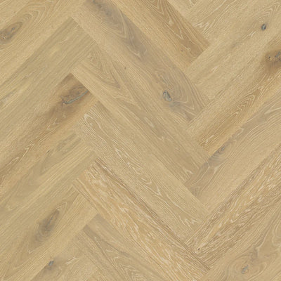 Premium Floors Nature’s Oak Herringbone Engineered Timber Flooring 14mm Blanc Swatch