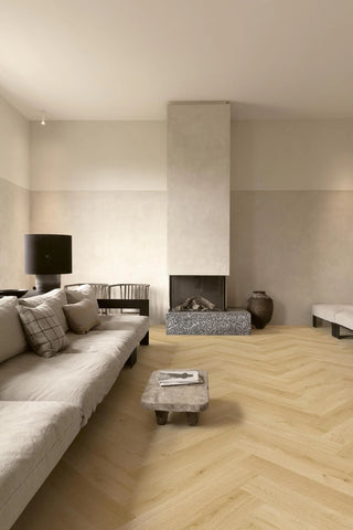 Quick-Step Impressive Design Herringbone Laminate Flooring 8mm Cardamom Oak Setting