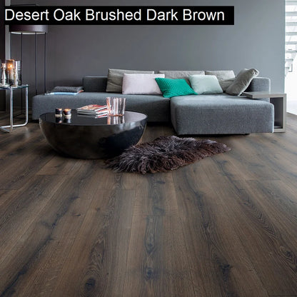 Quick-Step Majestic Laminate Flooring 9.5mm Desert Oak Brushed Dark Brown Setting