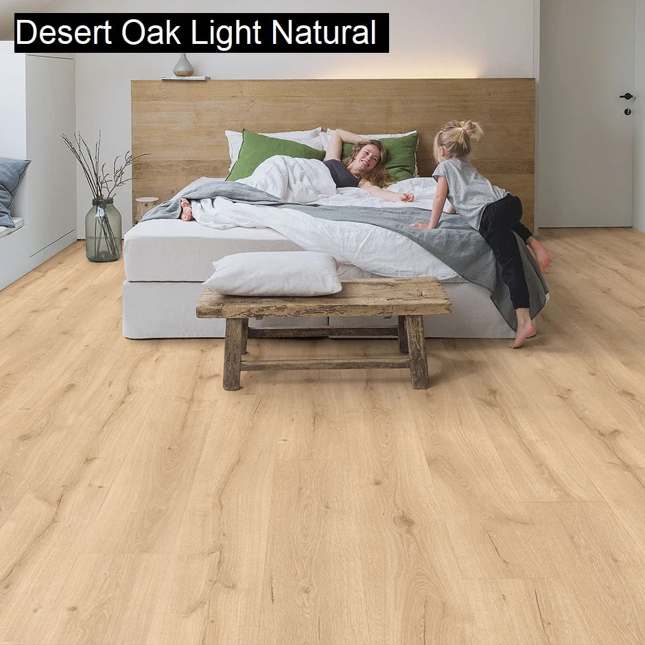 Quick-Step Majestic Laminate Flooring 9.5mm Desert Oak Light Natural Setting