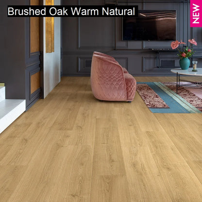 Quick-Step Perspective Nature Laminate Flooring 9mm Brushed Oak Warm Natural Setting