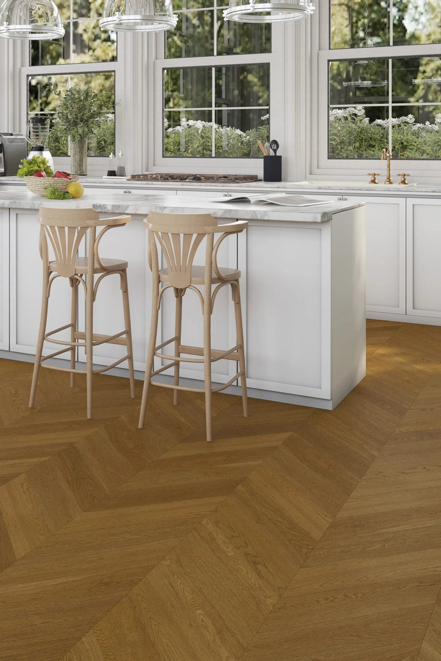 Riverhill iDesign European Oak Chevron Engineered Timber Flooring 15/3mm