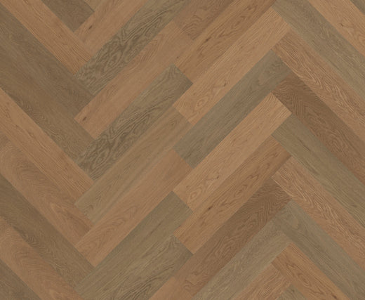 Riverhill iDesign European Oak Herringbone Engineered Timber Flooring 15/3mm Beige Ash Swatch