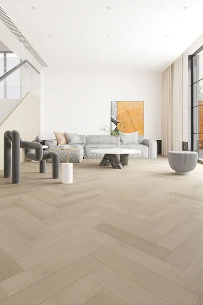 Riverhill iDesign European Oak Herringbone Engineered Timber Flooring 15/3mm Tinge Clay Setting 2
