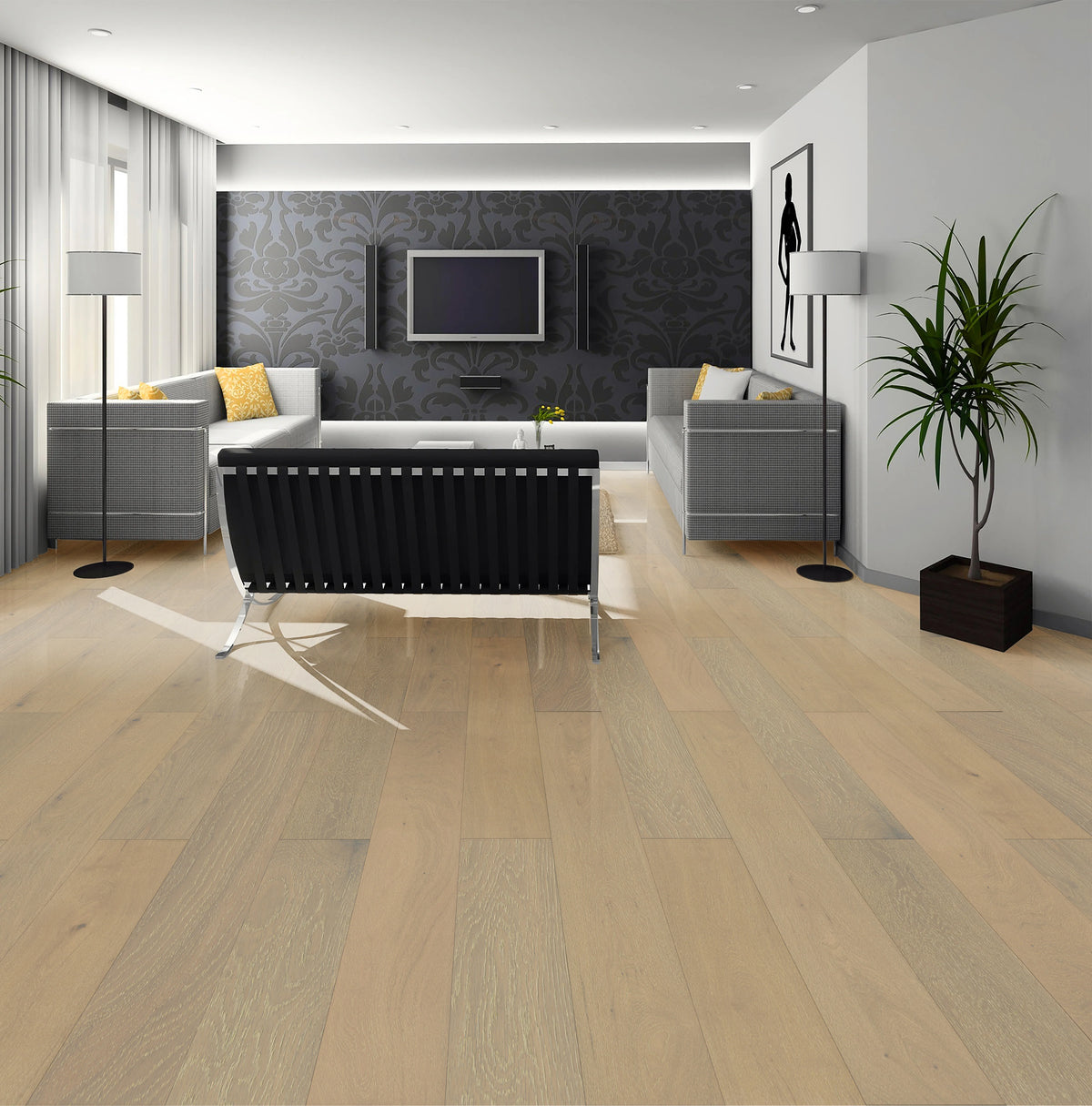 Riverhill iDesign European Oak T&G Flooring 15/3mm Natural Limed Setting
