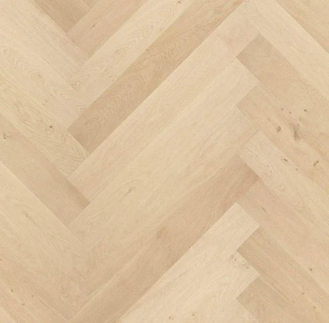 The Flooring Lab Adore European Oak Herringbone Flooring 14mm - Ivory swatch