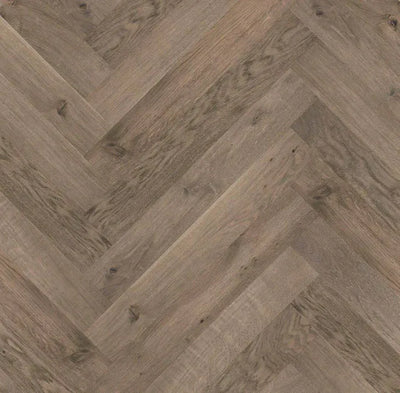 The Flooring Lab Adore European Oak Herringbone Flooring 14mm - Raven swatch