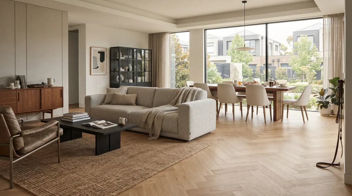 The Flooring Lab ADORE Pure Diamond European Oak Herringbone 14.2mm Setting