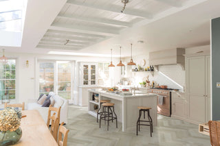 Topdeck Belle Vie Herringbone Hybrid Flooring 7mm Cayman Oak Setting