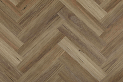 Topdeck Belle Vie Herringbone Hybrid Flooring 7mm – Spotted Gum Swatch